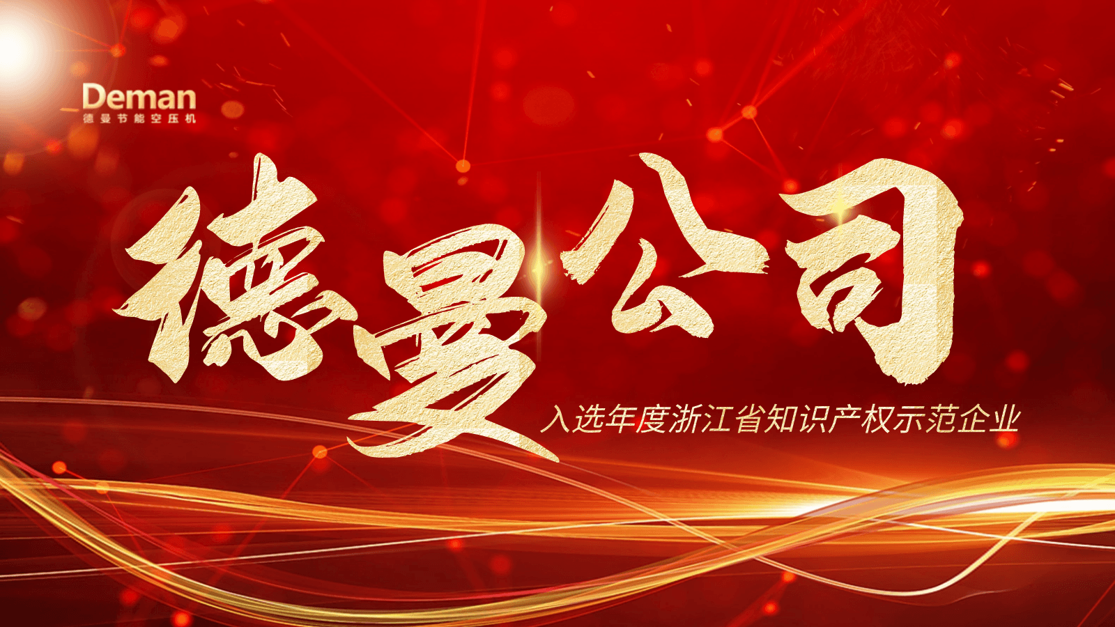 德曼公司被評為2021年度浙江省知識產權示范企業(yè)-寧波德曼